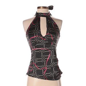 KAREN MILLEN size 4 silk halter top in excellent condition